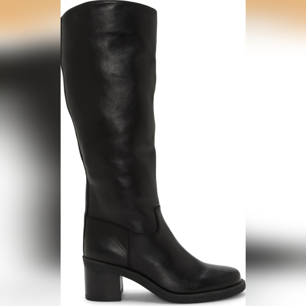 Vince Camuto Extra Wide Calf Amree Black Knee-High Women's Boots - Picture 6 of 7